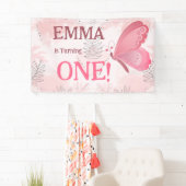 小さな蝶が一つ回っている！バナー 横断幕 (インサイチュ)