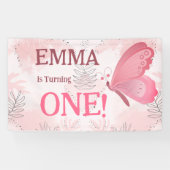 小さな蝶が一つ回っている！バナー 横断幕 (横)