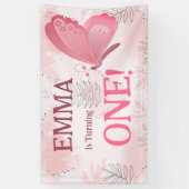 小さな蝶が一つ回っている！バナー 横断幕 (縦)