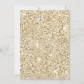 小さな蝶が彼女の方法の女の子の赤面金ゴールド 招待状 (裏面)