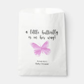 小さな蝶が彼女の途中で赤ちゃんシャワー フェイバーバッグ (正面)