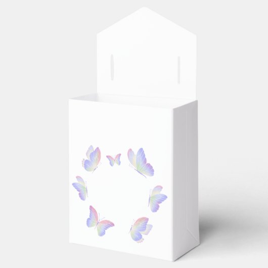 小さな蝶が彼女の途中で赤ちゃんシャワー フェイバーボックス (オープン)