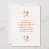 小さな蝶が彼女の途中にある赤ちゃんシャワーの女の子 招待状 (裏面)