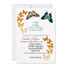 小さな蝶が彼女の道に誕生日 モダン