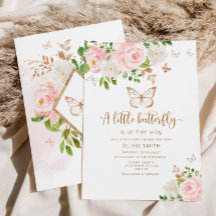 小さな蝶が彼女の道に赤面金ゴールド