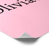 小さな蝶が彼女の道の赤ちゃんシャワーピンク ポスター (角)