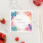 小さな蝶が舞う グリッター ベイビー シャワーの招待状 スタンダードカクテルナプキン<br><div class="desc">この美しい水彩蝶のグリッター フレーム デザインで、素晴らしい招待状を作成しましょう。青、紫、ピンク、ターコイズ、ゴールデン オレンジなどの鮮やかなパステルカラーの蝶が、きらきらと輝くグリッターの飛沫でアクセントされ、美しく空白の中央スペースを囲んでいます。このスペースにあなただけのカスタム テキストを追加するのに最適です。誕生日、ベイビー シャワー、ブライズ シャワー、結婚式、キンセアニェーラ、スイート 16 パーティー、またはその他の特別な祝賀会に最適です。柔らかな水彩の背景と輝くゴールドのアクセントが、あなたのイベント ステーショナリーに、夢のような、女性らしい、魔法のようなタッチを加えます。テーマに合わせて簡単にカスタマイズして、あなたのイベントを忘れられないものにしましょう。</div>