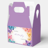小さな蝶が舞う グリッター ベビーシャワー フェイバーボックス (オープン)