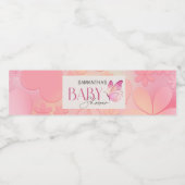 小さな蝶が赤ちゃんのシャワーを途中にある ペットボトルラベル (シングルラベル)