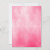 小さな蝶が赤ちゃんシャワーの途中にある 招待状 (裏面)