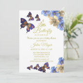 小さな蝶が途中にあるフローラベビーShowe 招待状 (スタンド正面)