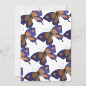 小さな蝶が途中にあるフローラベビーShowe 招待状 (裏面)