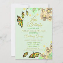 小さな蝶が途中にあるフローラベビーShowe