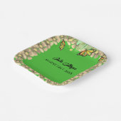 小さな蝶が途中のフローラベビー ペーパープレート (傾斜あり)