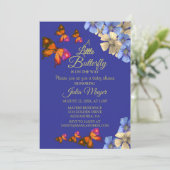 小さな蝶が途中のフローラベビー 招待状 (スタンド正面)