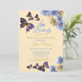 小さな蝶が途中のフローラベビー 招待状 (スタンド正面)