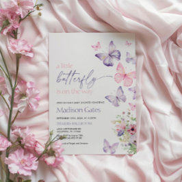 小さな蝶が途中の招待状 招待状
