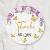 小さな蝶が途中サークルメッセージカード フェイバータグ (裏面)