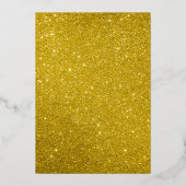 小さな蝶が途中ベビーシャワー金ゴールド 箔招待状 (裏面)