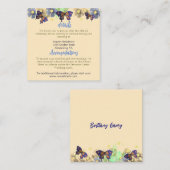 小さな蝶が道を進んでいるフローラ エンクロージャーカード (正面/裏面)