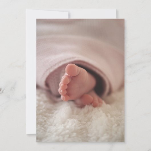 小さな蝶のフローラお洒落の赤ちゃんシャワー 招待状 (裏面)