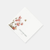 小さな蝶のフローラ女の子の赤ちゃんシャワー スタンダードカクテルナプキン (角)