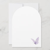 小さな蝶のフローラ野草の赤ちゃんシャワー 招待状 (裏面)