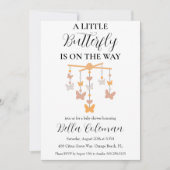 小さな蝶のベビーシャワー招待状 招待状 (正面)