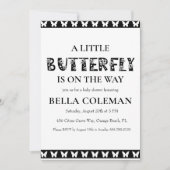 小さな蝶のベビーシャワー招待状 招待状 (正面)