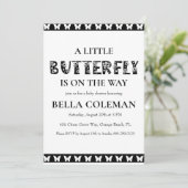 小さな蝶のベビーシャワー招待状 招待状 (スタンド正面)