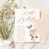 小さな蝶のヤマエレガントフラワーベイビーシャワー 招待状