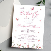 小さな蝶の女の子の赤ちゃんシャワー