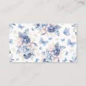 小さな蝶の本男の赤ちゃん赤ちゃんシャワー エンクロージャーカード (裏面)