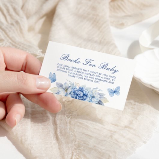 小さな蝶の本男の赤ちゃん赤ちゃんシャワー エンクロージャーカード