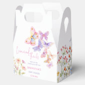 小さな蝶の牧草地の野生の花の赤ん坊シャワー フェイバーボックス (オープン)