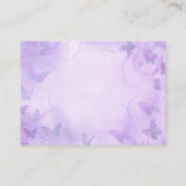 小さな蝶の紫のシャワーおむつラッフル エンクロージャーカード (裏面)