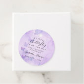 小さな蝶の紫の赤ちゃんシャワー フェイバータグ (インサイチュ)