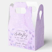 小さな蝶の紫の赤ちゃんシャワー フェイバーボックス (オープン)