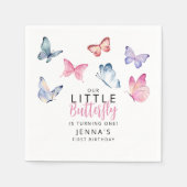 小さな蝶の誕生日パーティー スタンダードカクテルナプキン (正面)