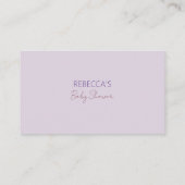 小さな蝶の赤ちゃんシャワーおむつラッフル エンクロージャーカード (裏面)