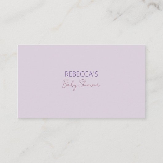 小さな蝶の赤ちゃんシャワーおむつラッフル エンクロージャーカード (裏面)