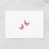 小さな蝶の赤ちゃんシャワーおむつラッフル エンクロージャーカード (裏面)