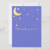 小さな蝶の赤ちゃんシャワーと可愛い象 サンキューカード (裏面)