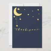 小さな蝶の赤ちゃんシャワーと可愛い象 サンキューカード (裏面)