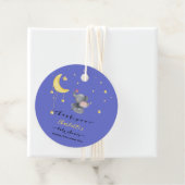 小さな蝶の赤ちゃんシャワーと可愛い象 フェイバータグ (インサイチュ)