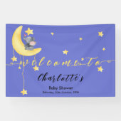 小さな蝶の赤ちゃんシャワーと可愛い象 横断幕 (横)