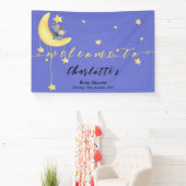 小さな蝶の赤ちゃんシャワーと可愛い象 横断幕 (インサイチュ)