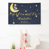 小さな蝶の赤ちゃんシャワーと可愛い象 横断幕 (インサイチュ)