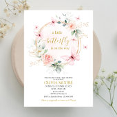 小さな蝶の赤ちゃんシャワーの招待状 招待状