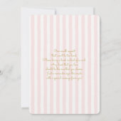 小さな蝶の赤ちゃんシャワーガール招待状 招待状 (裏面)